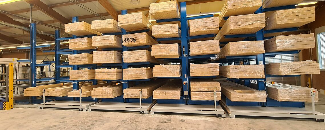 Estantería cantilever móvil